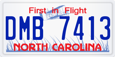 NC license plate DMB7413