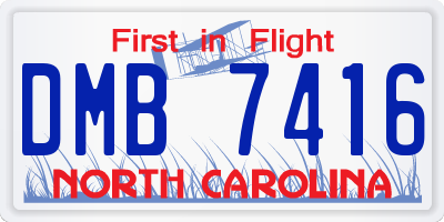 NC license plate DMB7416