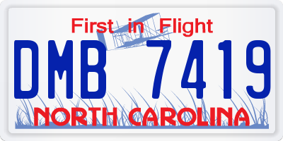NC license plate DMB7419