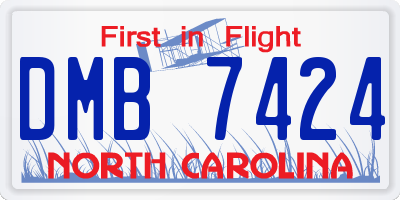 NC license plate DMB7424