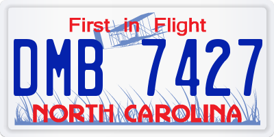 NC license plate DMB7427