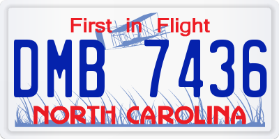NC license plate DMB7436