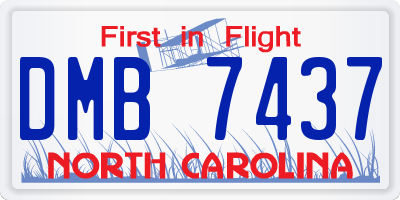 NC license plate DMB7437