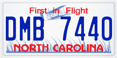 NC license plate DMB7440