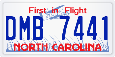 NC license plate DMB7441