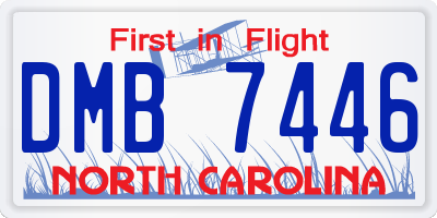 NC license plate DMB7446
