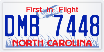 NC license plate DMB7448
