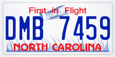 NC license plate DMB7459