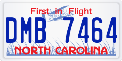 NC license plate DMB7464