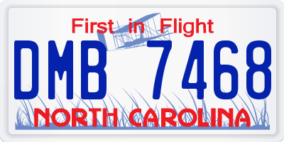 NC license plate DMB7468