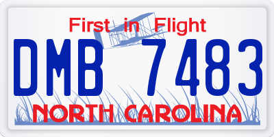 NC license plate DMB7483