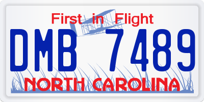 NC license plate DMB7489