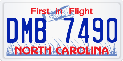 NC license plate DMB7490