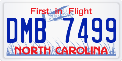 NC license plate DMB7499