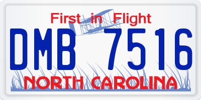 NC license plate DMB7516