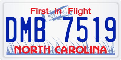 NC license plate DMB7519