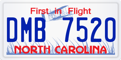 NC license plate DMB7520