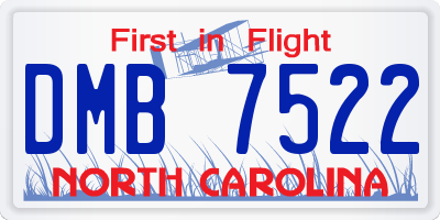 NC license plate DMB7522