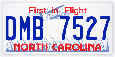 NC license plate DMB7527