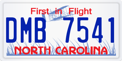 NC license plate DMB7541