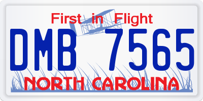 NC license plate DMB7565
