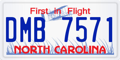 NC license plate DMB7571