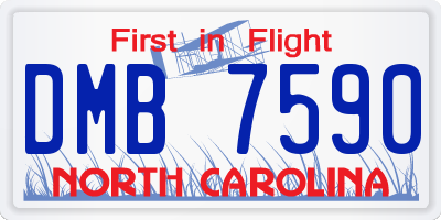 NC license plate DMB7590
