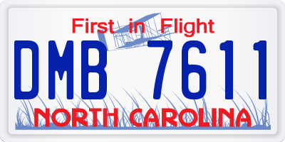NC license plate DMB7611