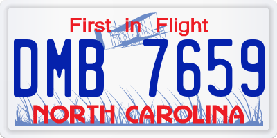 NC license plate DMB7659