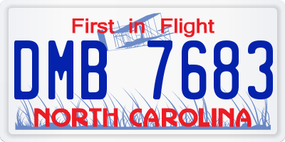 NC license plate DMB7683