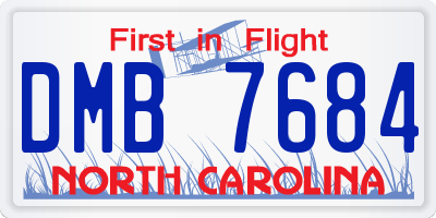 NC license plate DMB7684
