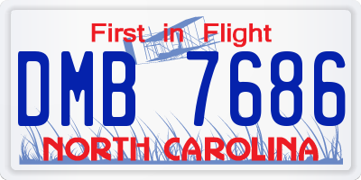 NC license plate DMB7686