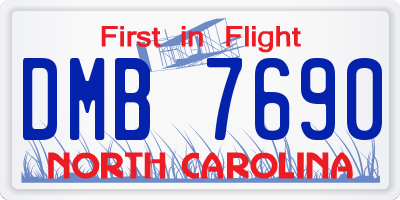 NC license plate DMB7690