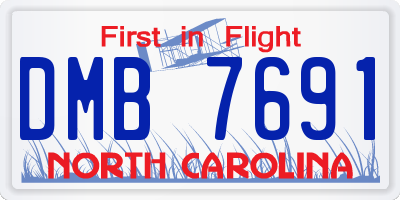 NC license plate DMB7691