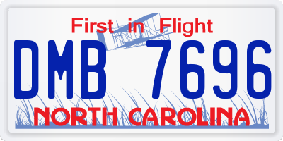 NC license plate DMB7696