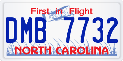 NC license plate DMB7732