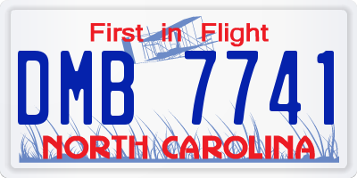 NC license plate DMB7741