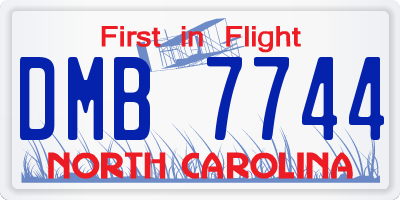 NC license plate DMB7744