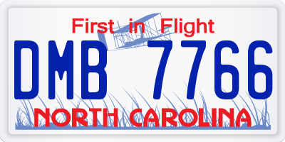 NC license plate DMB7766
