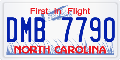 NC license plate DMB7790