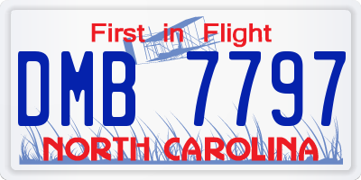 NC license plate DMB7797