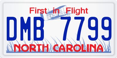 NC license plate DMB7799