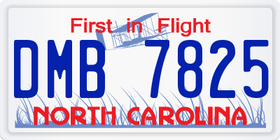 NC license plate DMB7825