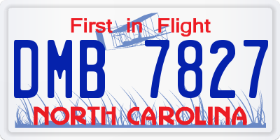 NC license plate DMB7827