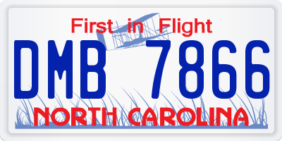 NC license plate DMB7866