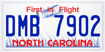 NC license plate DMB7902