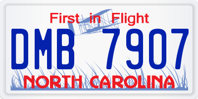 NC license plate DMB7907