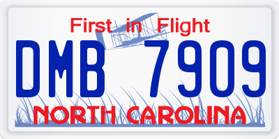 NC license plate DMB7909