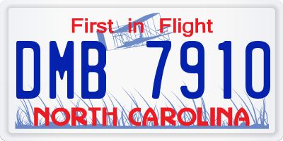NC license plate DMB7910