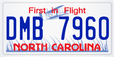 NC license plate DMB7960
